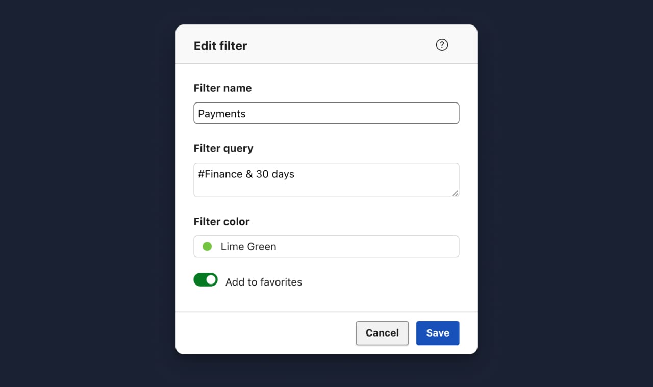Creating a Todoist filter